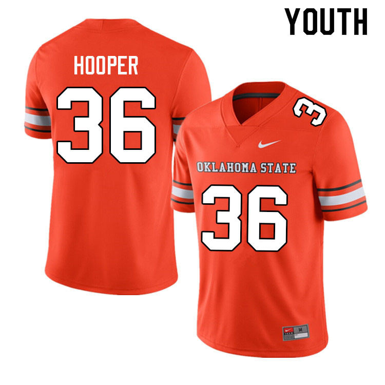 Youth #36 Vance Hooper Oklahoma State Cowboys College Football Jerseys Sale-Alternate